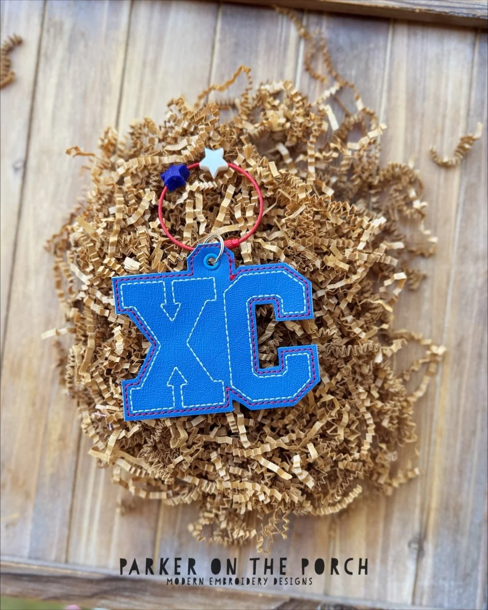Bag Tag- Cross Country - Digital Embroidery Pattern Download