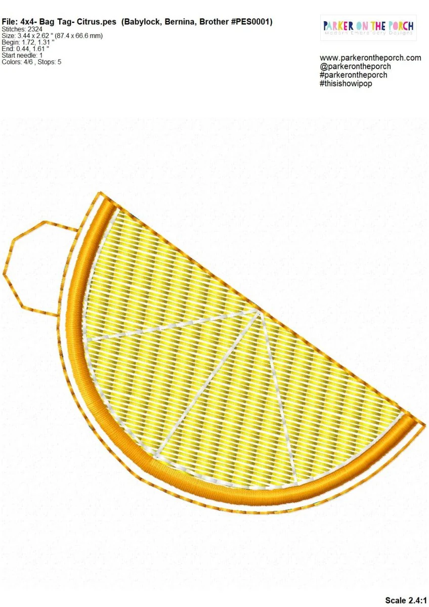 Digital Download - Bag Tags - Citrus - Image 2