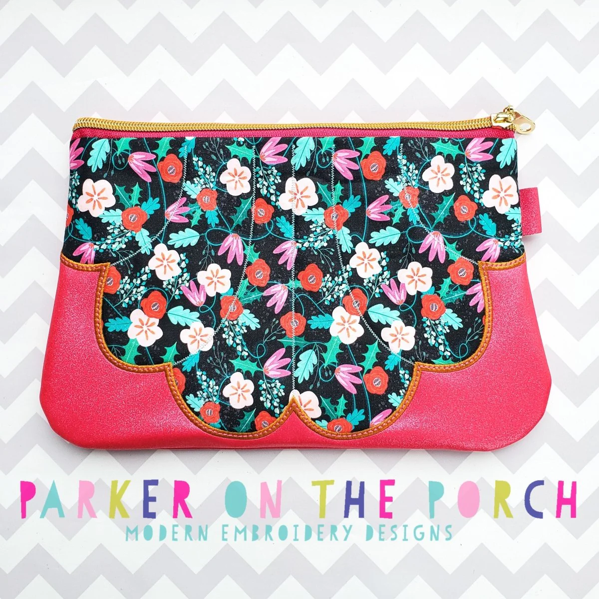 Digital Download- #5 Seaside Top Zip Clutch Zipper Bag