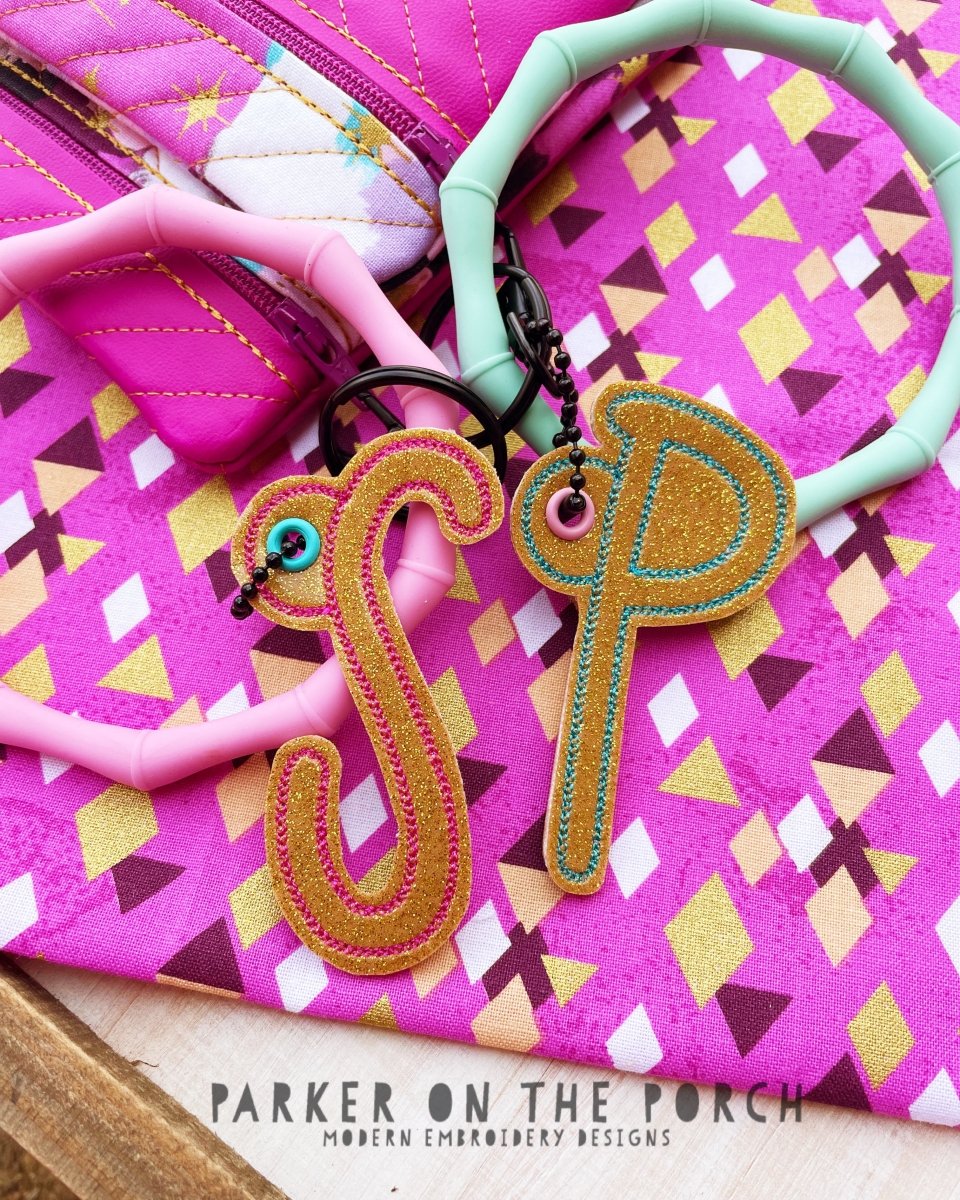 Digital Download - Alpha XL Monogram- Mr. Stretch Chain Stitch Charm Set