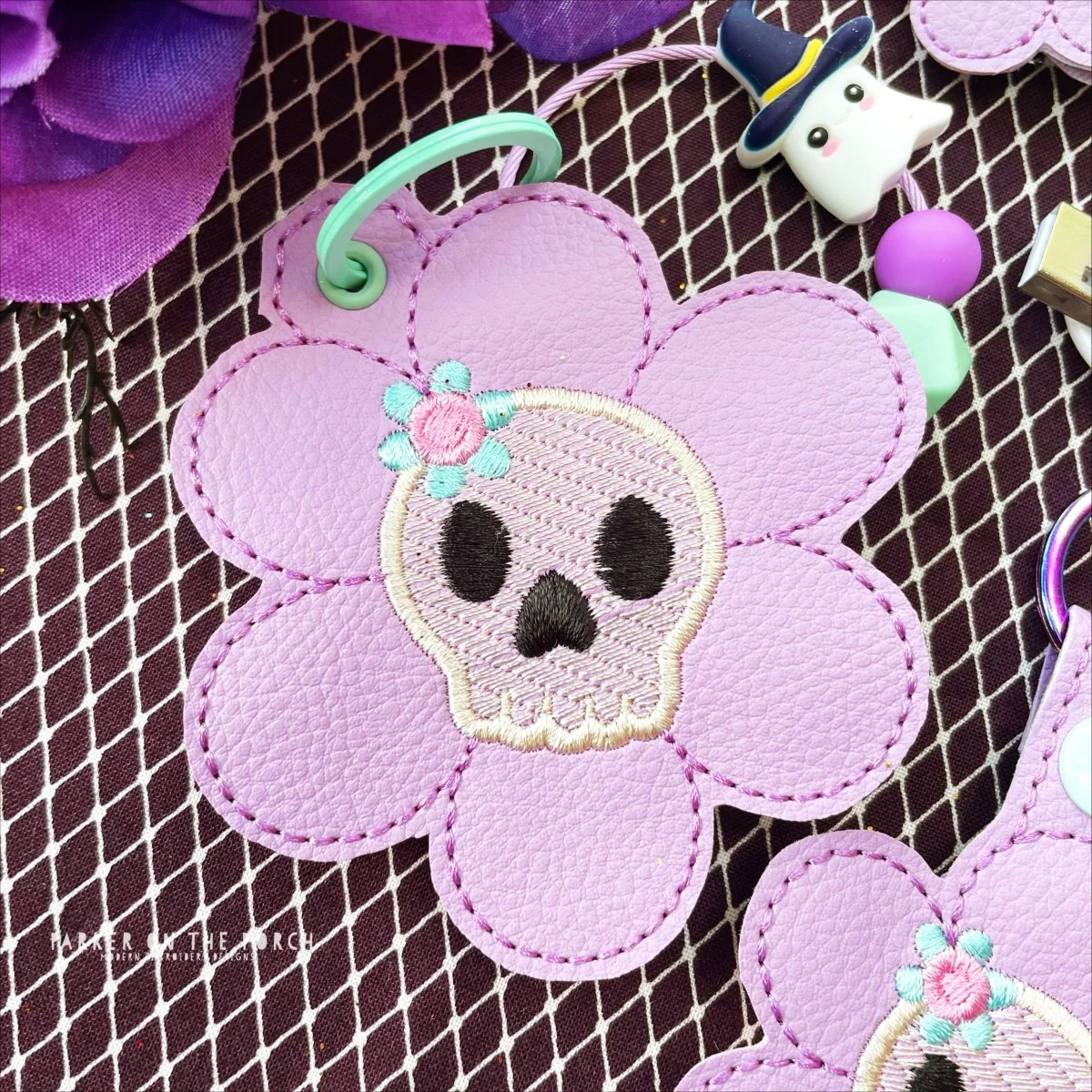 Digital Download- Bag Tag- Skeleton Daisy