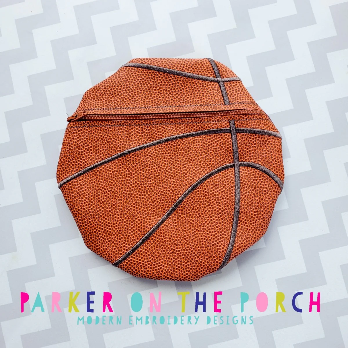 Digital Download - Size 3- Basketball Zipper Bag