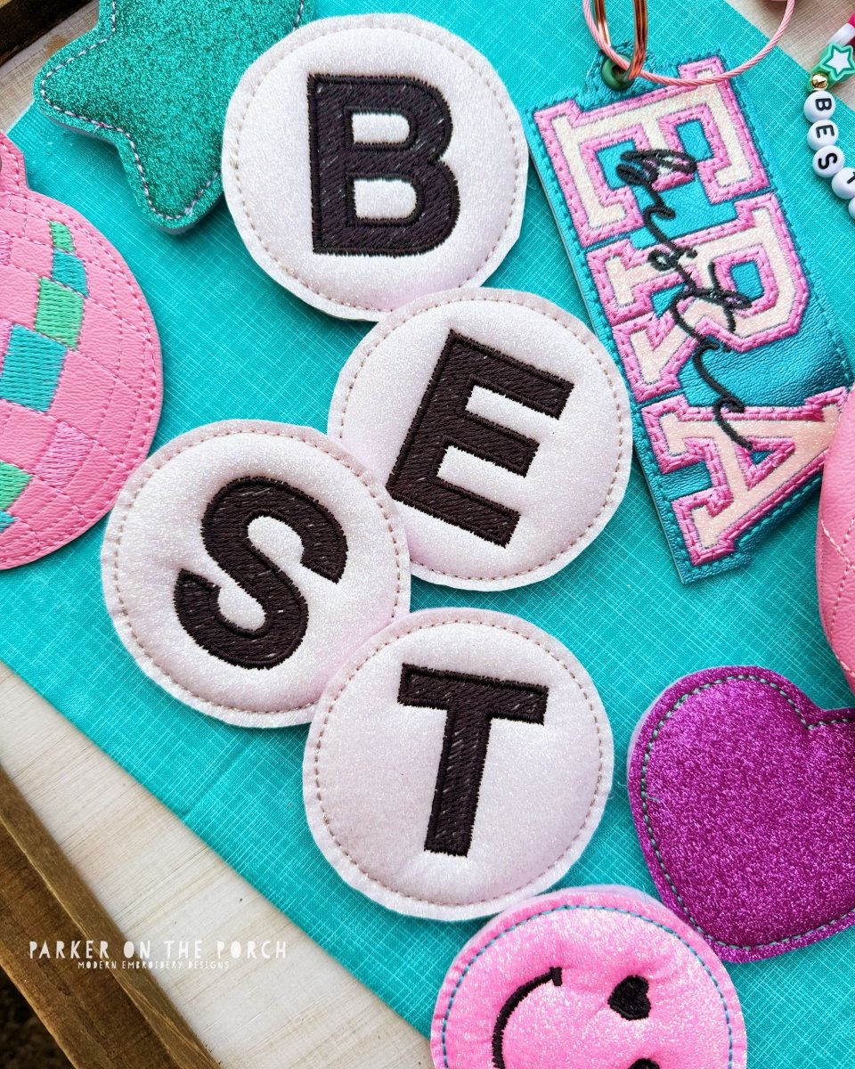 Digital Download - Besties Friendship Bracelet Puff Banner - Image 2
