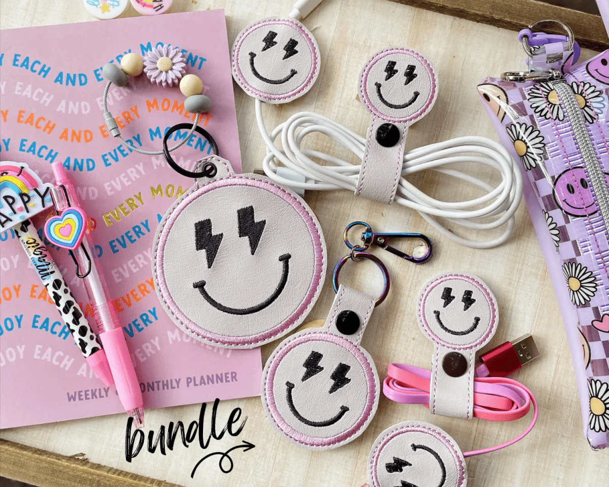 Digital Download- Boho Smiley Lightning-  BUNDLE