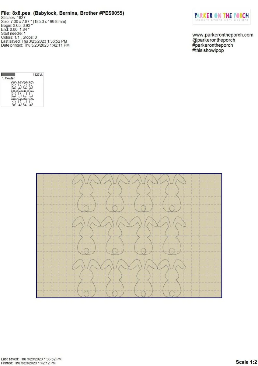 Digital Download- Bunny Butt Quilting - Image 10