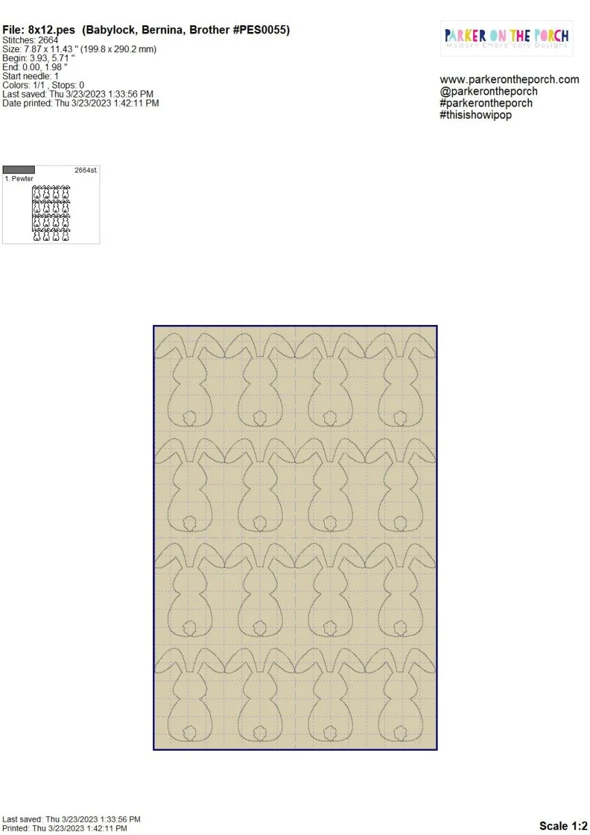 Digital Download- Bunny Butt Quilting - Image 7