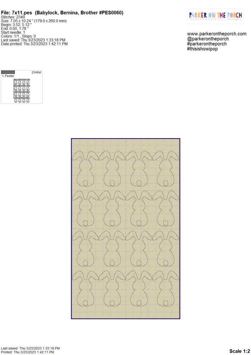 Digital Download- Bunny Butt Quilting - Image 9