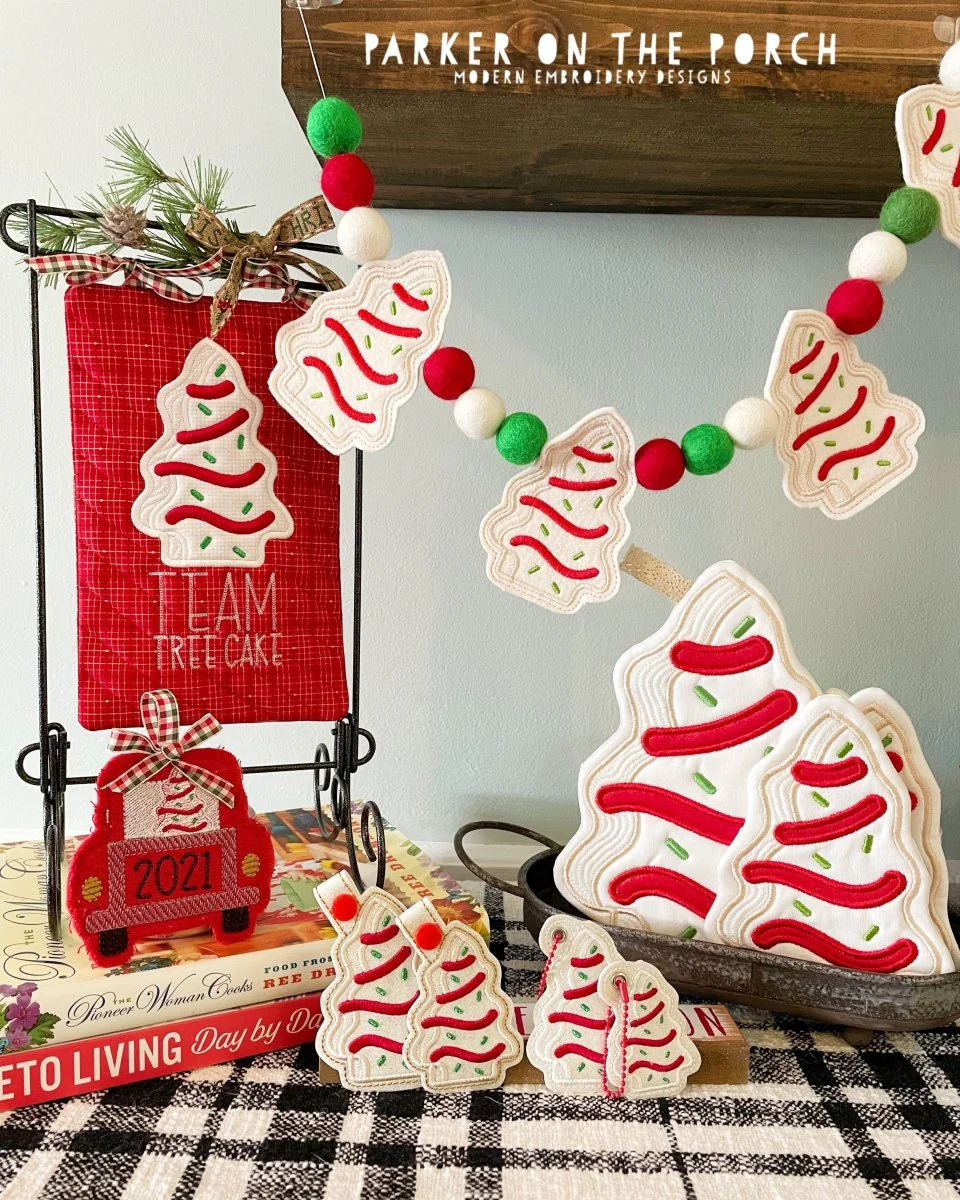 Digital Download - Cake Tree Collection- Cake Tree Mug Rug and Hot Pad Set - Image 4