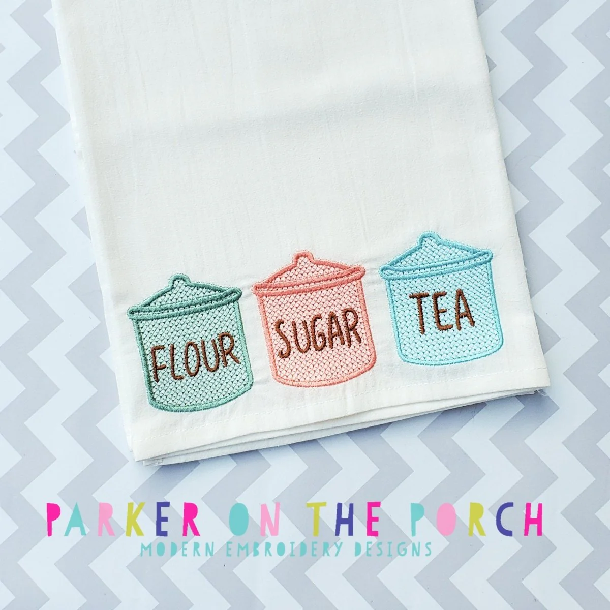 Digital Download- Cross Stitch Canister Trio- Embroidery Fill