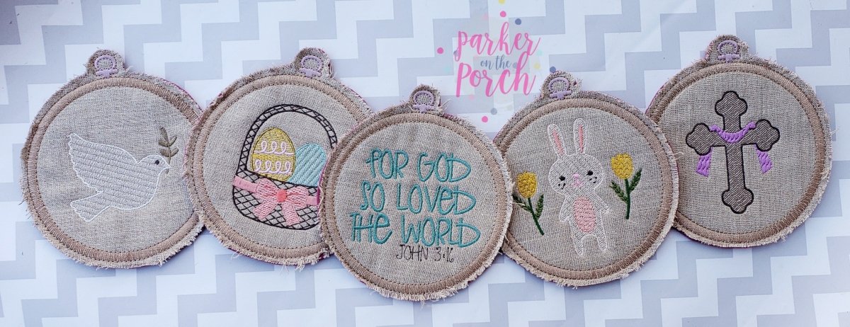 Digital Download- Embroidery Hoop Banner - Easter Set - Image 2