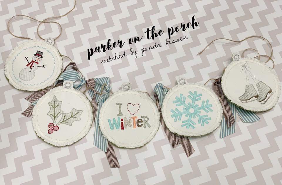Digital Download- Embroidery Hoop Banner- Winter Set - Image 4