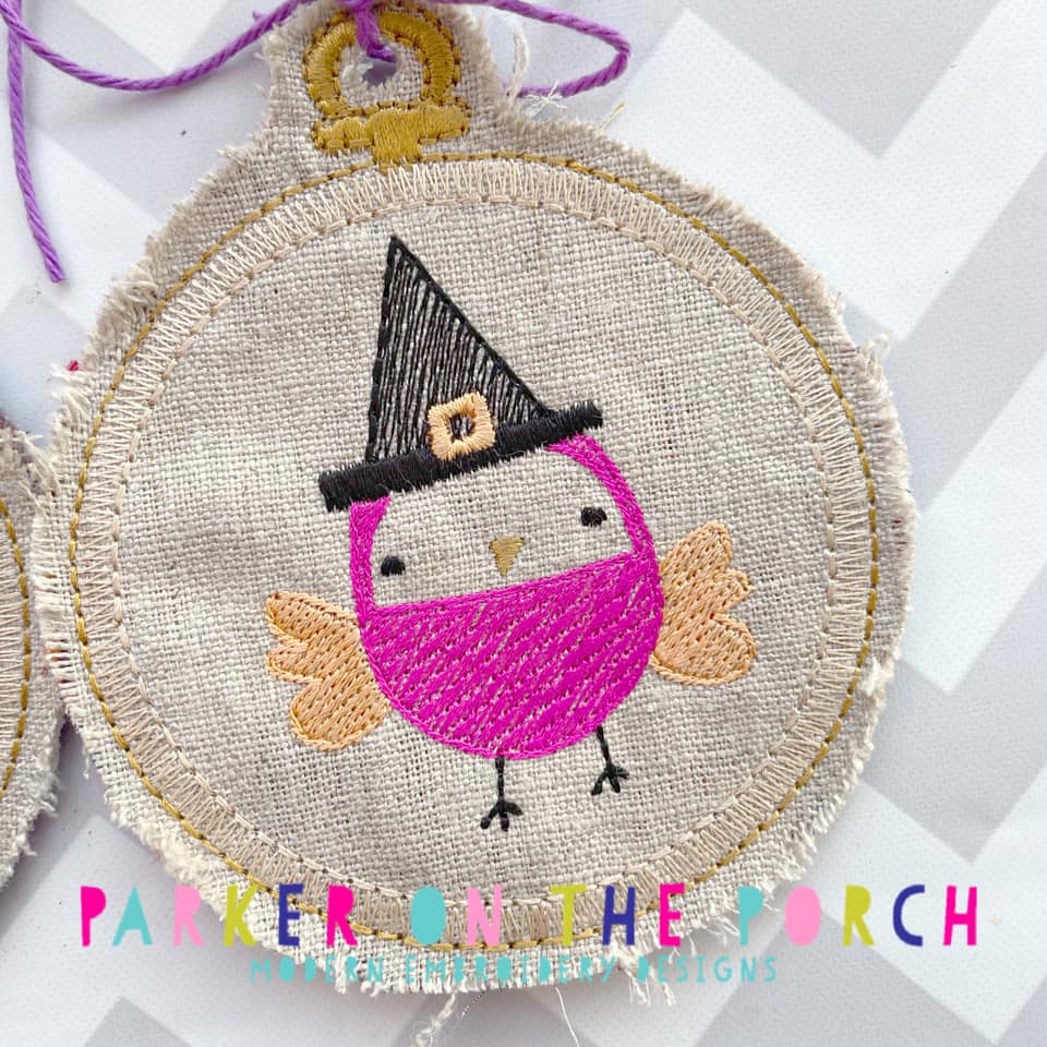 Digital Download-  Embroidery Hoop Ornaments Happy Halloween - Image 3