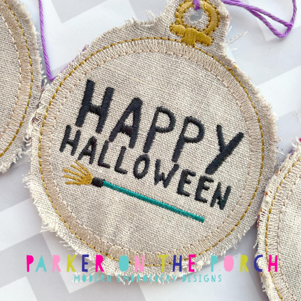 Digital Download-  Embroidery Hoop Ornaments Happy Halloween - Image 4