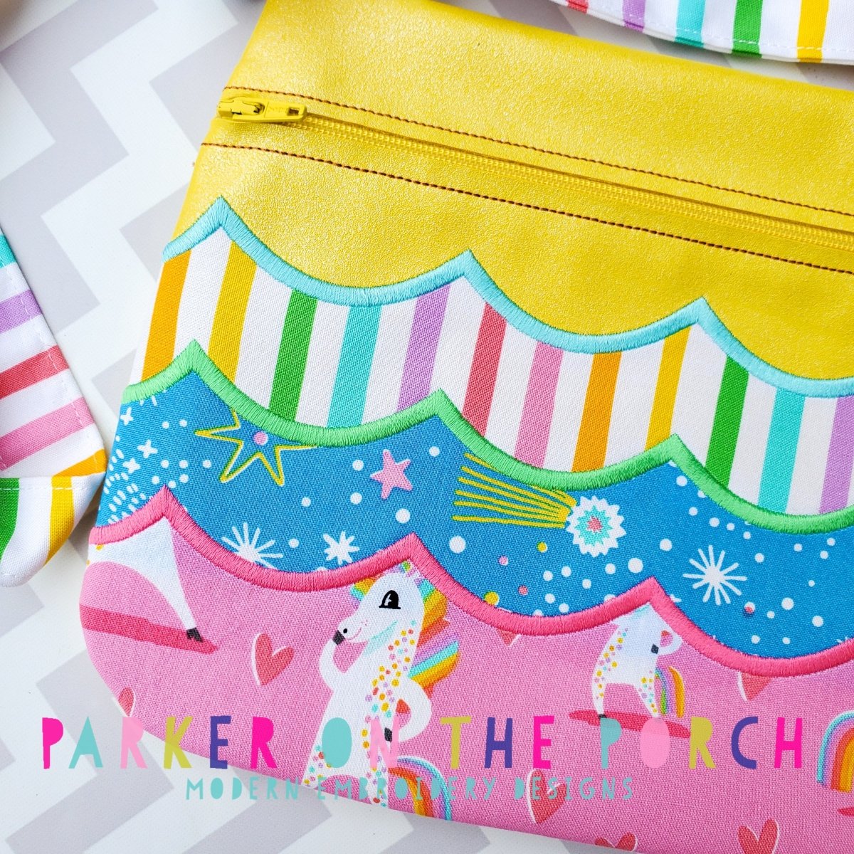 Digital Download- Front Zip- Scallop Zipper Bag - Image 4