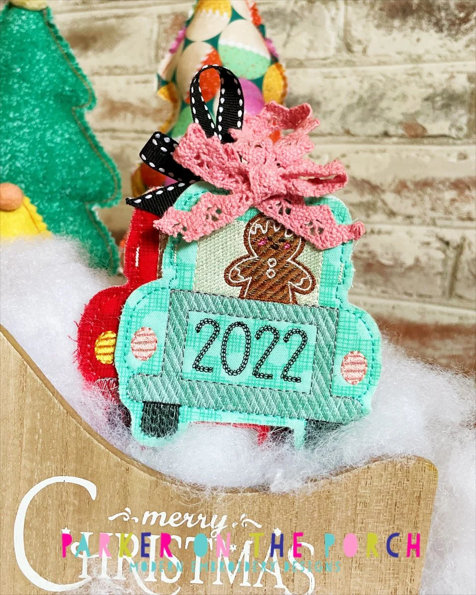 Digital Download- Gingerbread Cookies Collection- 2022 Vintage Truck Ornament- Gingerbread - Image 2