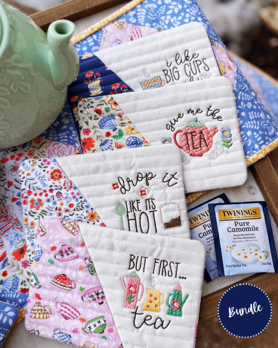 Digital Download - Give Me Tea - Mug Rug - BUNDLE