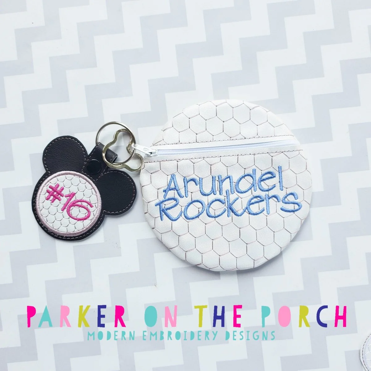 Digital Download - Size 3-  Golf Ball Zipper Bag - Image 2