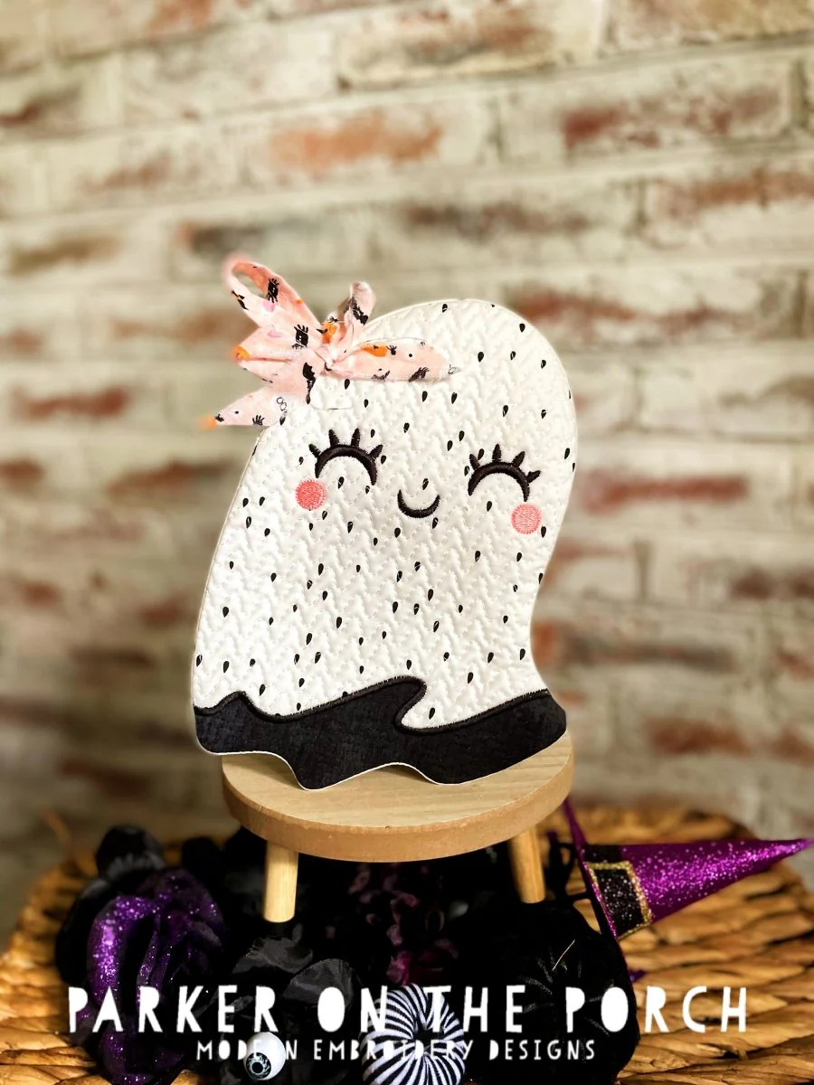 Digital Download - Halloween Vibes Collection- Ghost Mug Rug and Hot Pad Set - Image 3