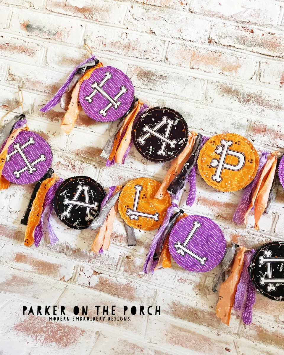 Digital Download- Halloween Vibes Collection-  Halloween Bone Banner Set