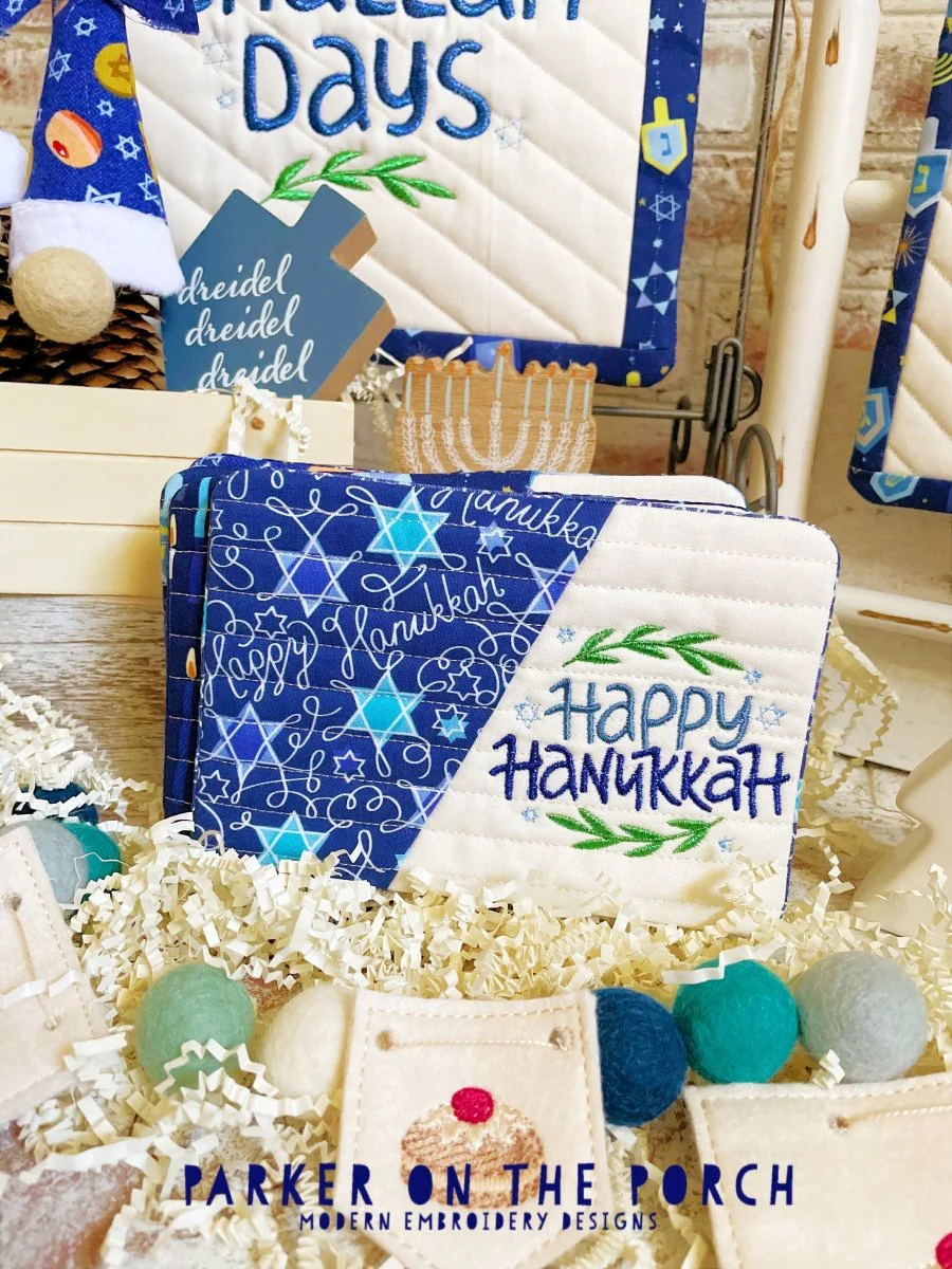 Digital Download - Happy Hanukkah Collection - Mug Rug - BUNDLE - Image 3