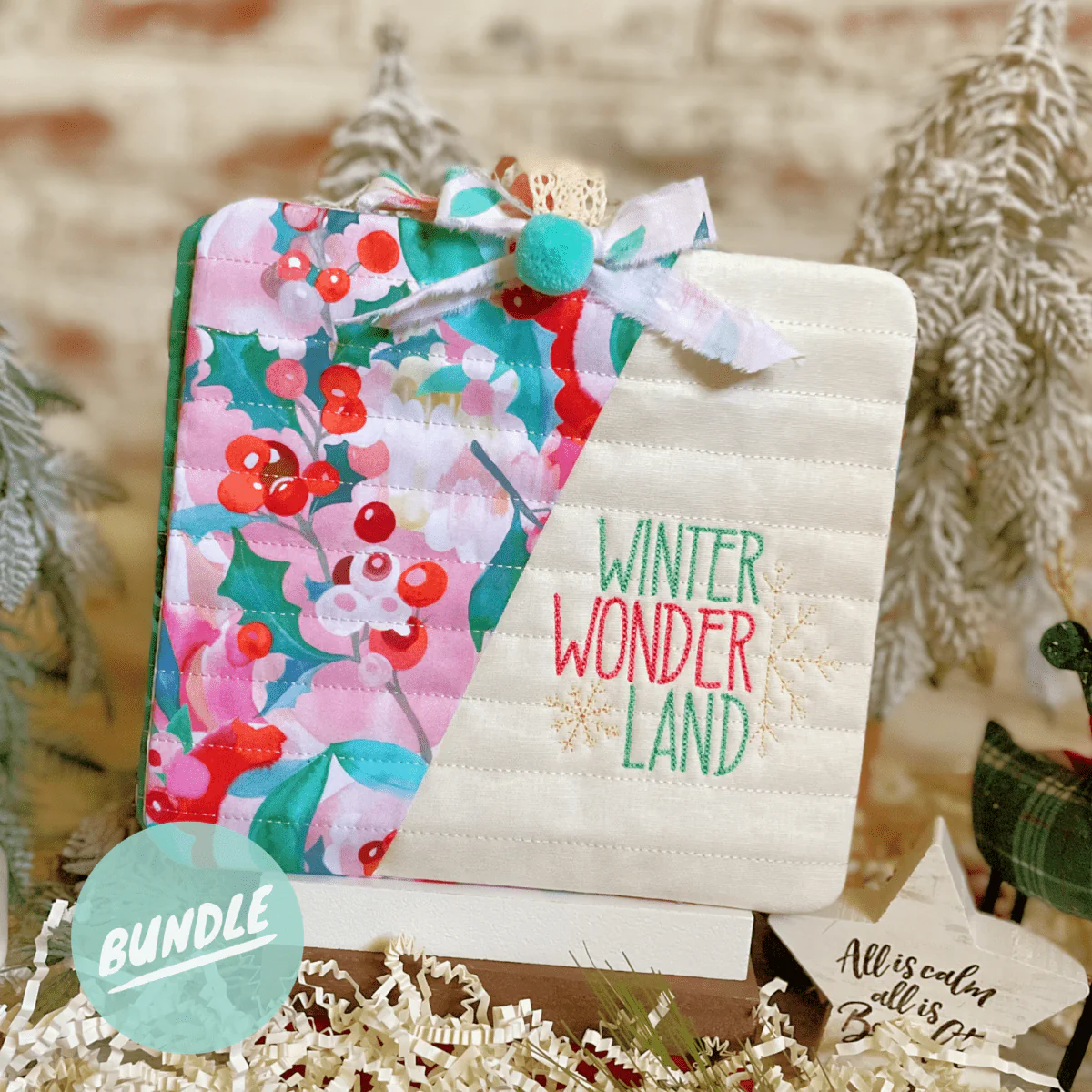 Digital Download - Happy Holidays Collection- HOT PAD - BUNDLE