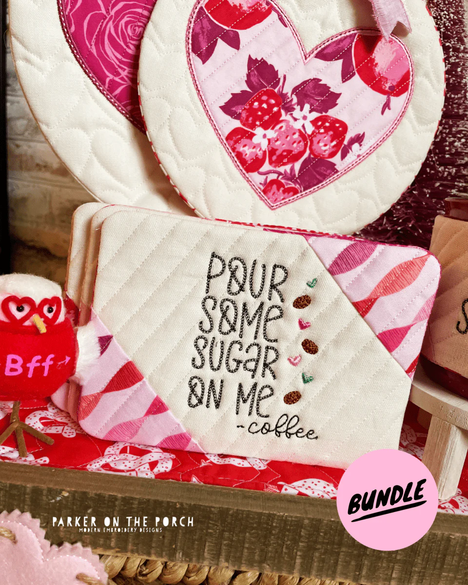 Digital Download - I Love Coffee Collection- Mug Rug - BUNDLE