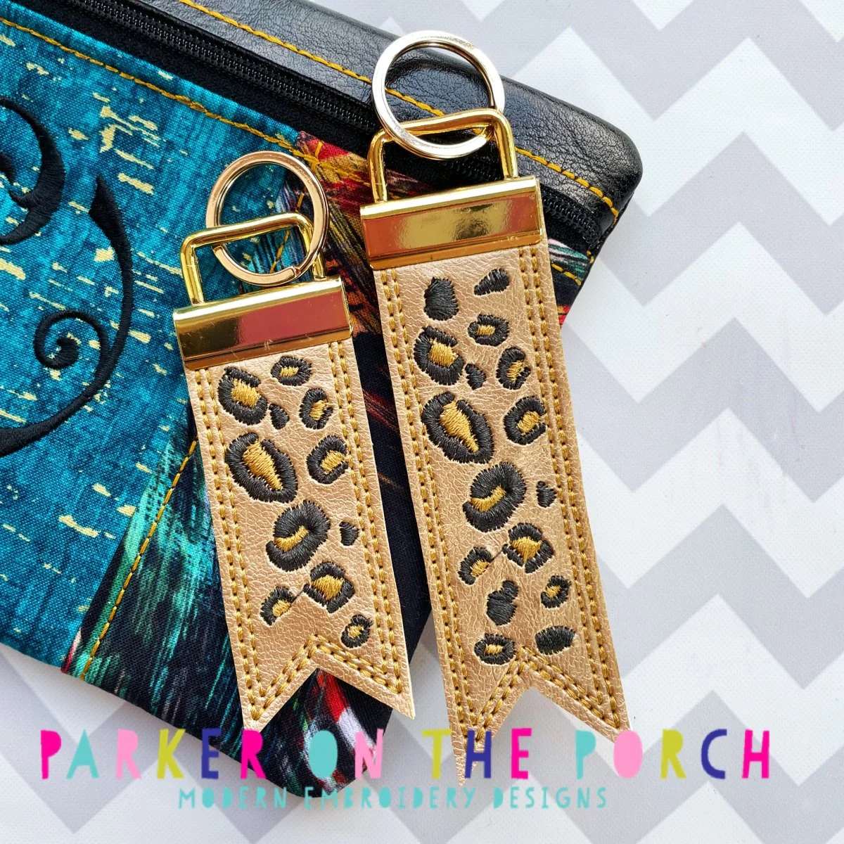 Digital Download- Keyfob Flag Fobs - Leopard