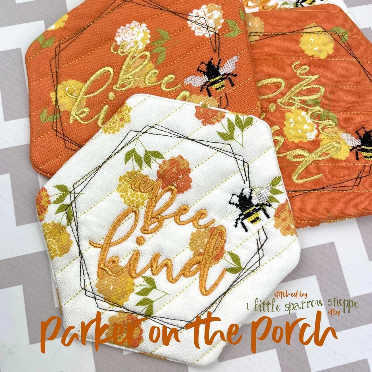 Digital Download - Let's Get Buzzed Collection - Bee Kind Hexagon Coaster - Image 3