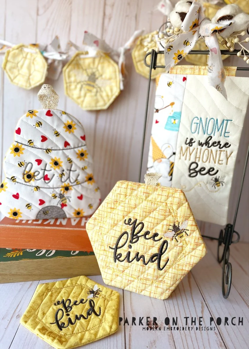 Digital Download - Let's Get Buzzed Collection- Mini Quilt ( Single Stand ) - Honey Bee Bundle - Image 3