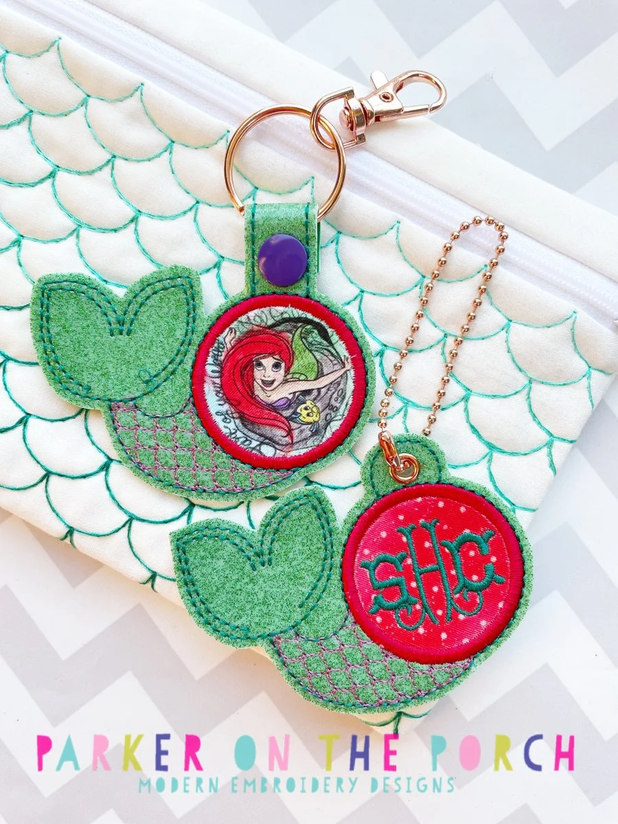 Digital Download- Monogram Snaptab & Charm Set- Mermaid