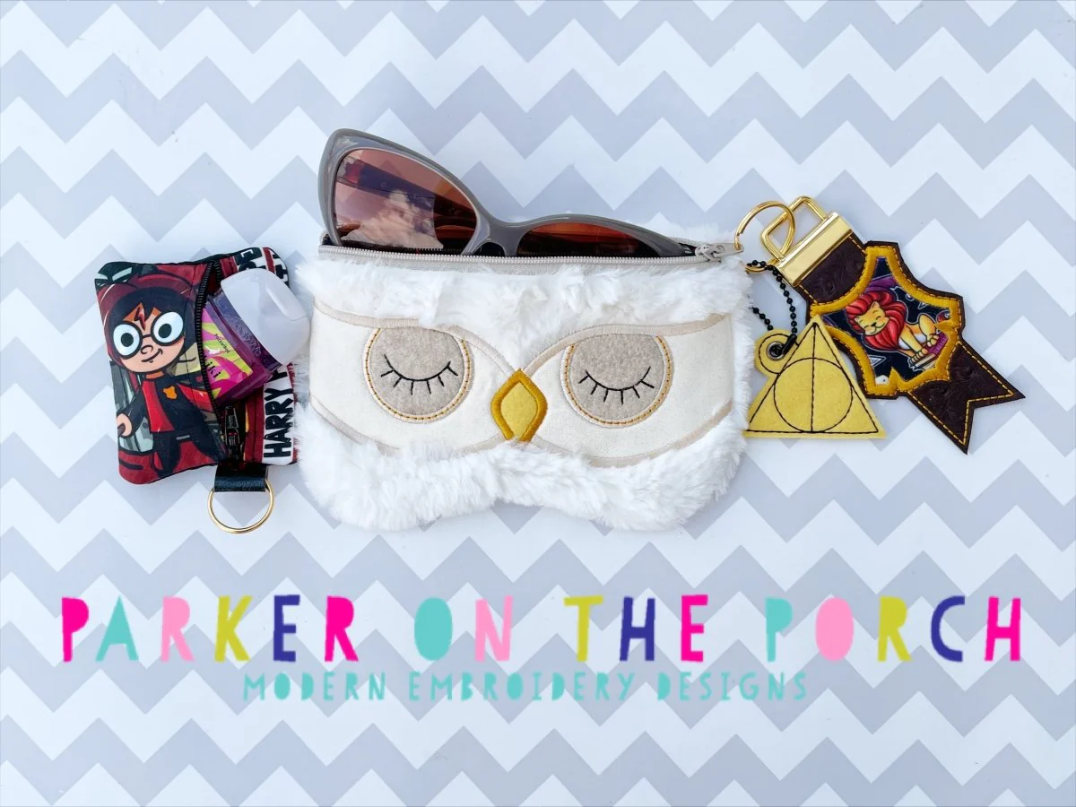 Digital Download- Owl Sunglass Top Zip Zipper Bag - Image 4