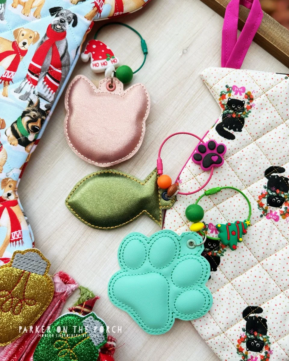 Digital Download- PUFF Bag Tag- Christmas Pets BUNDLE