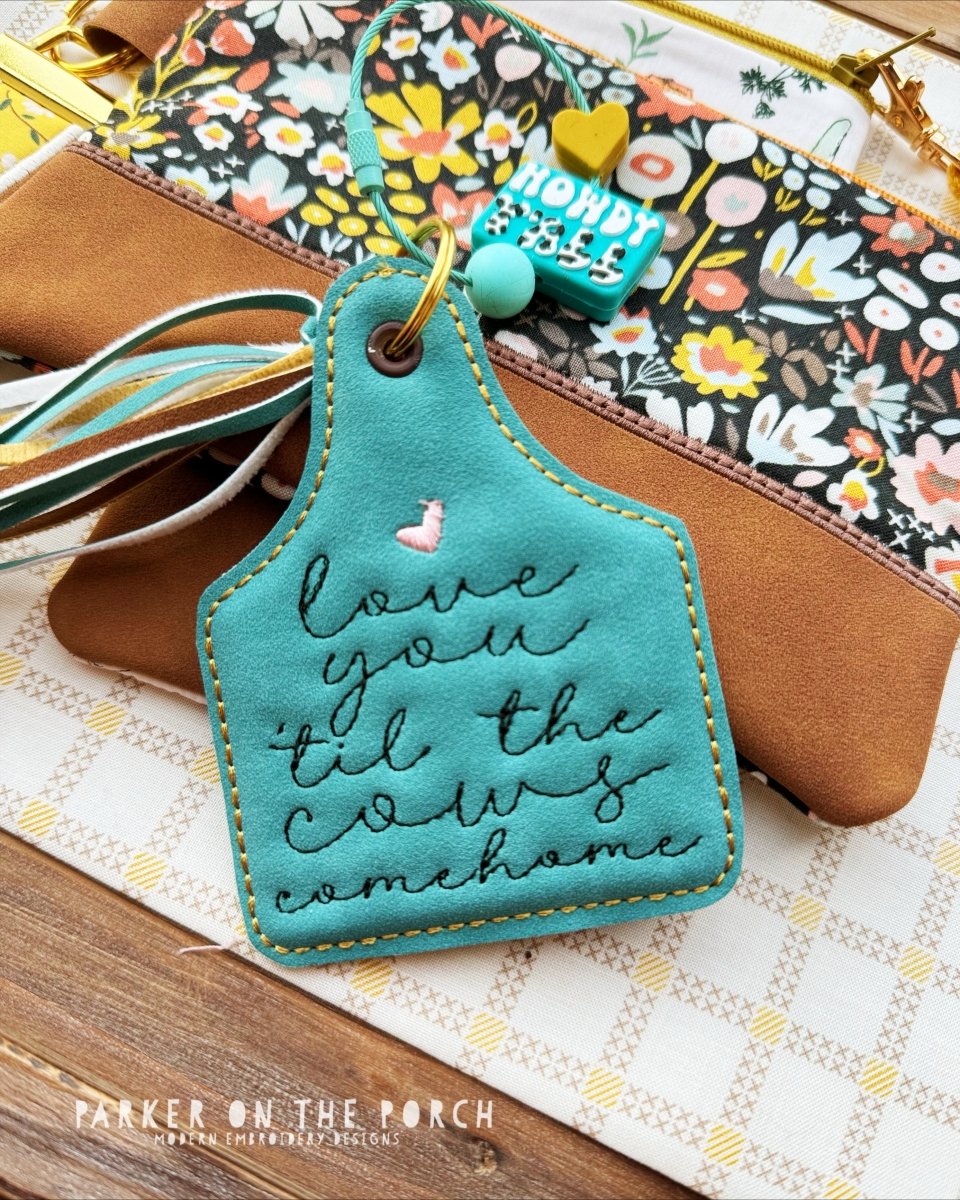 Digital Download- PUFF Bag Tag- Cow Ear Tag (love you till the cows come home)