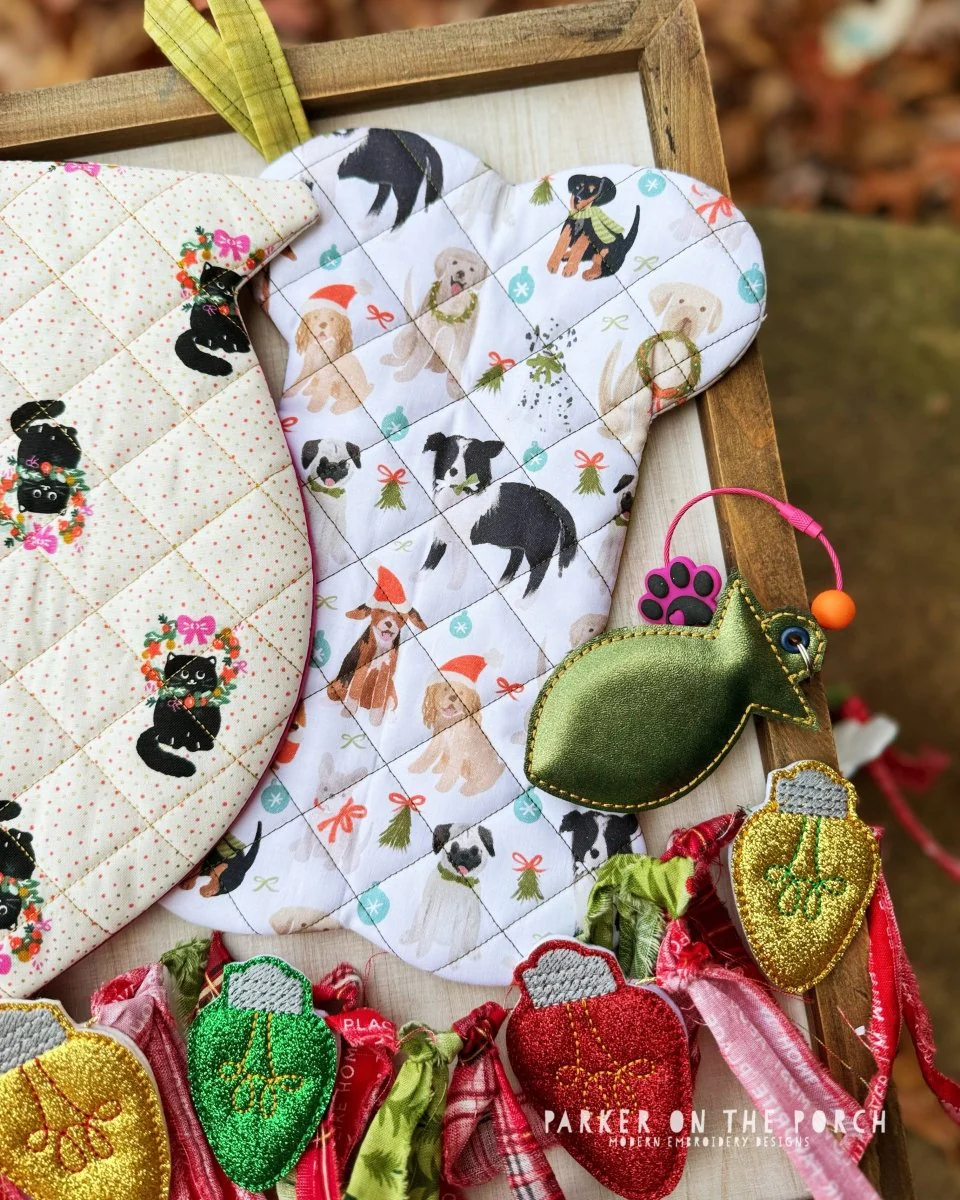 Digital Download- Quilted Dog Bone Stocking - Image 3