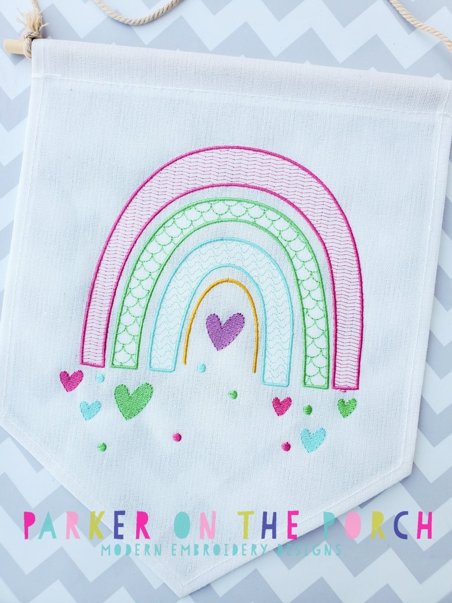 Digital Download- Rainbow Heart - Embroidery Fill