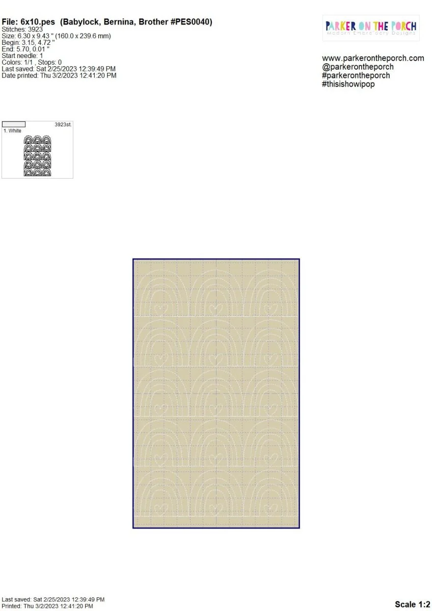 Digital Download- Rainbow Heart Quilting - Image 6