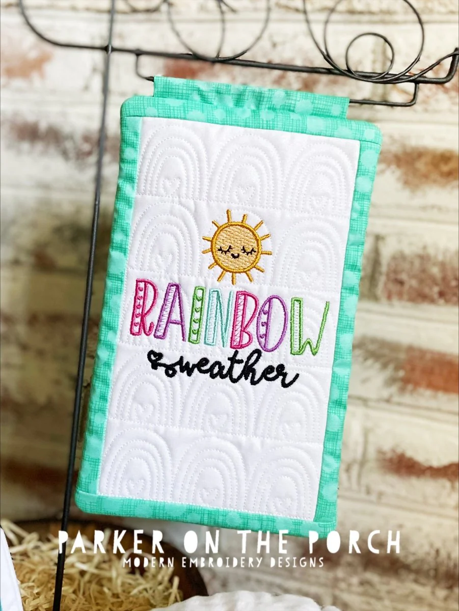 Digital Download - Rainbow Weather- Mini Quilt ( Single Stand )
