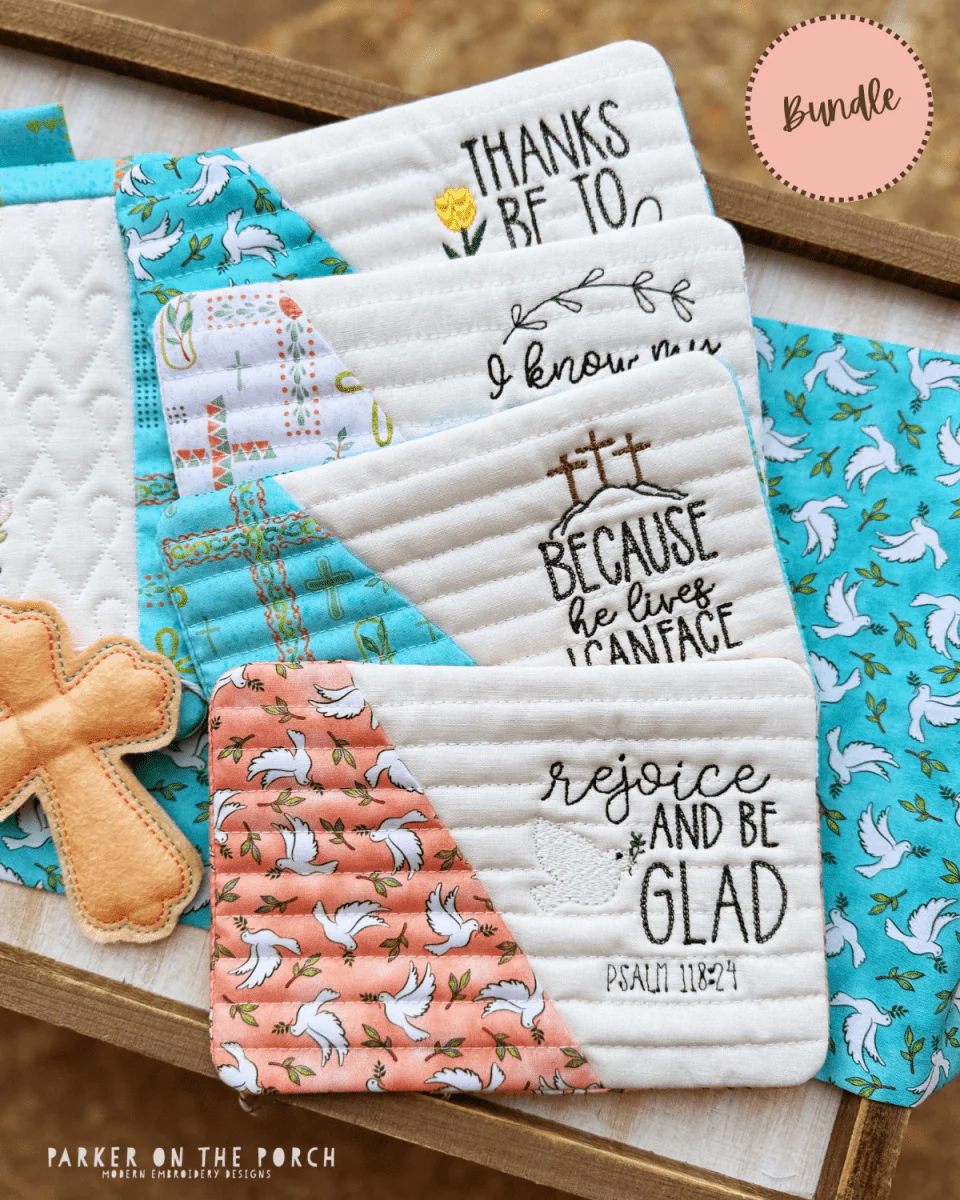 Digital Download - Rejoice - Mug Rug - BUNDLE