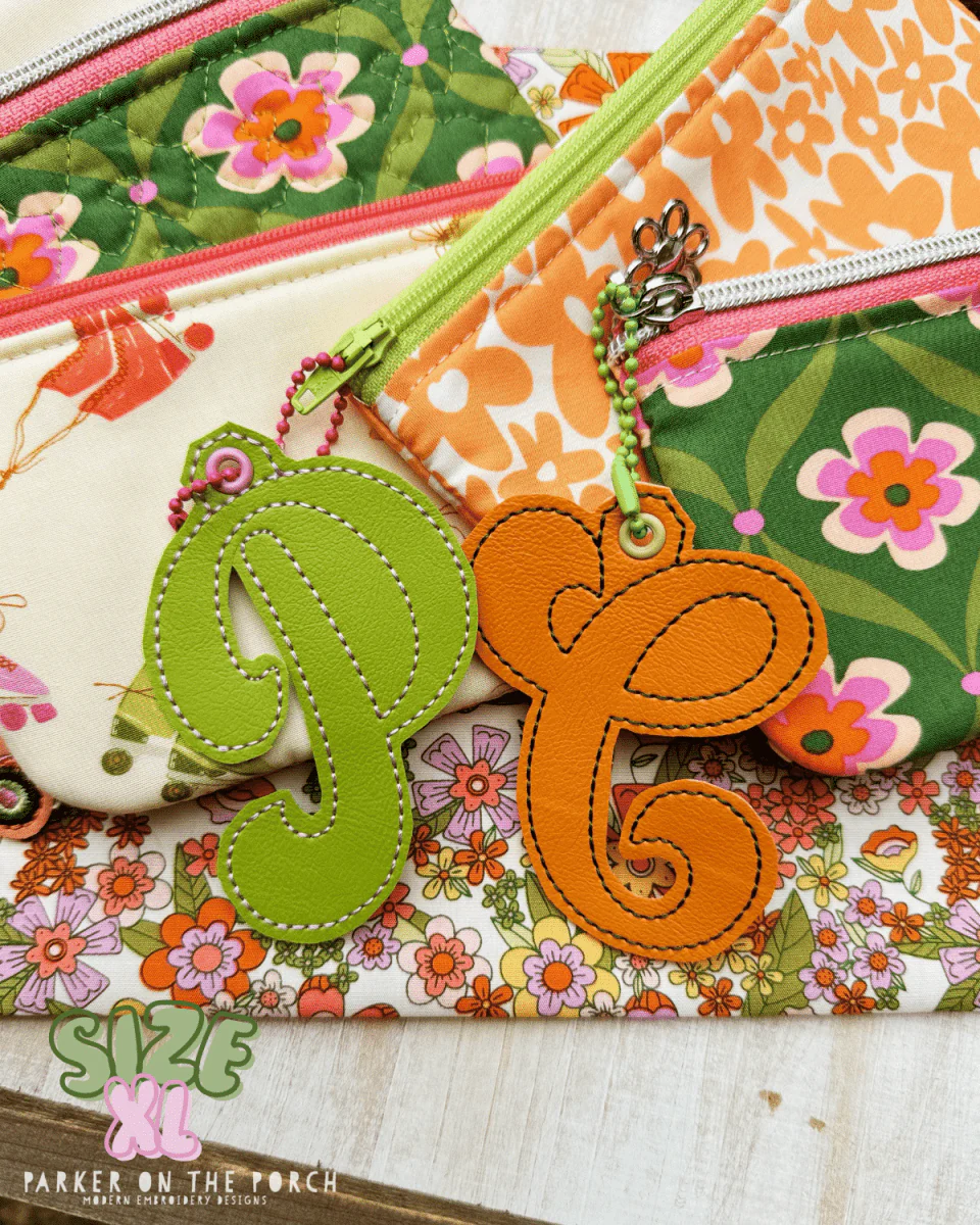 Digital Download - Retro Alpha Monogram Charm Set XL