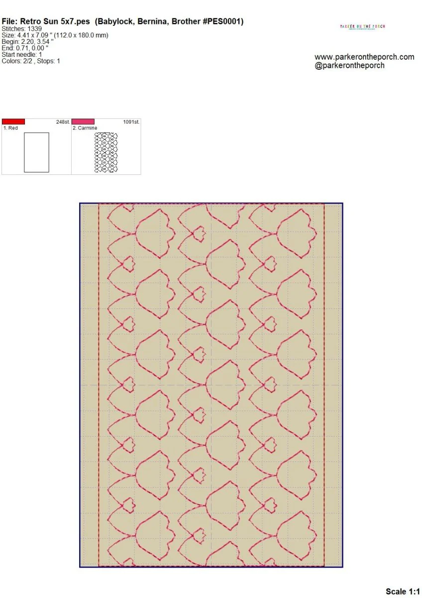 Digital Download- Retro Tulip Quilting E2E - Image 7