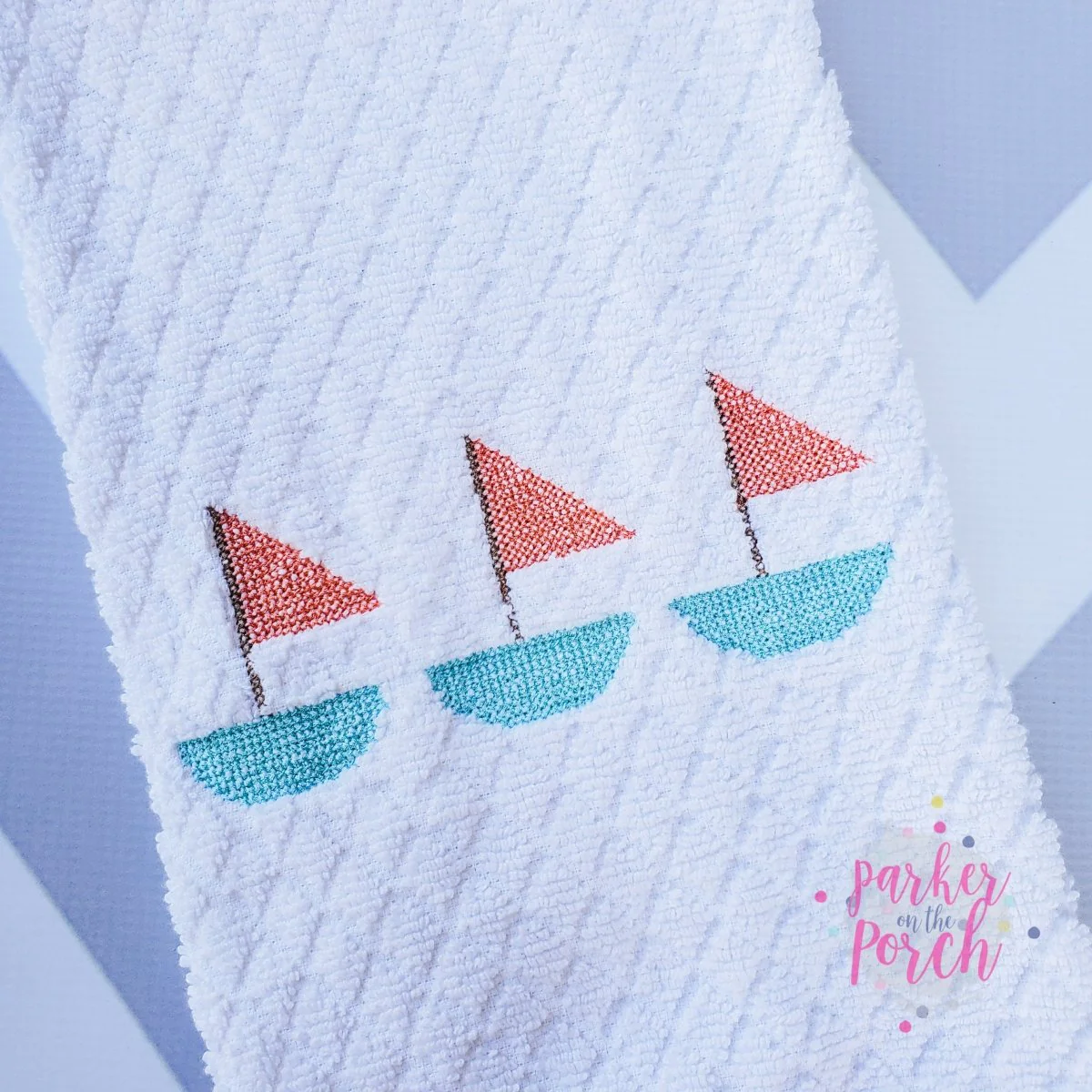 Digital Download- Sailboat Cross Stitch Embroidery Fill