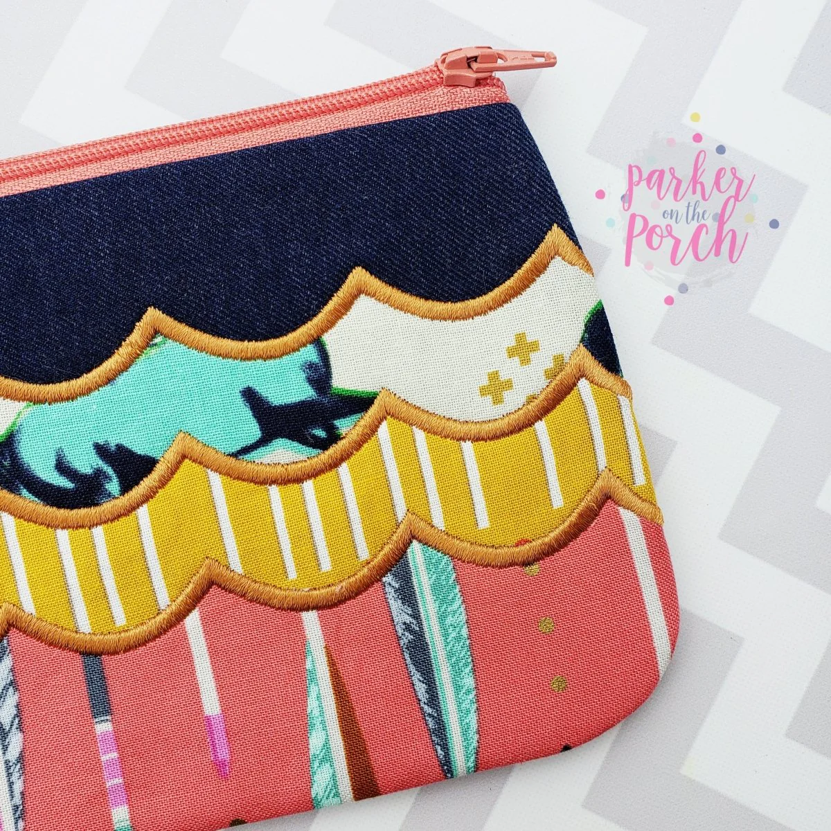 Digital Download - Scallop Top Zip Zipper Bag - Image 4