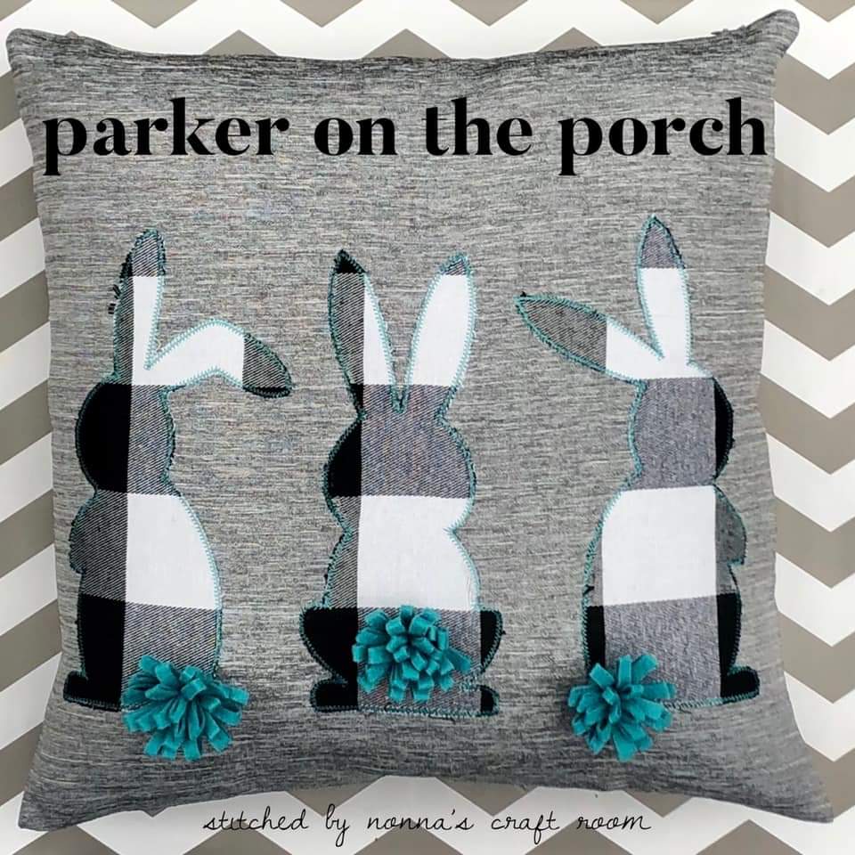Digital Download- Shabby Applique Bunny Trio - Embroidery Fill - Image 5