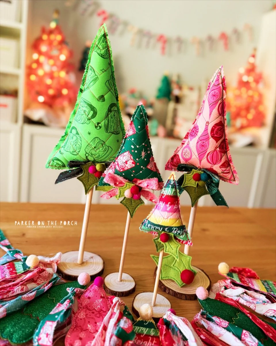 Digital Download- Shabby Quilted Christmas Tree Stuffie