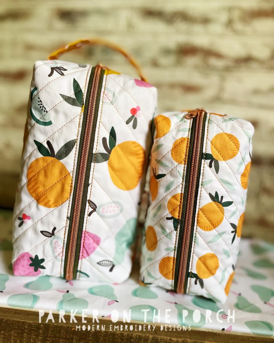 Digital Download - Size 5-  Quilted Center Zip Zipper Bag - Image 3
