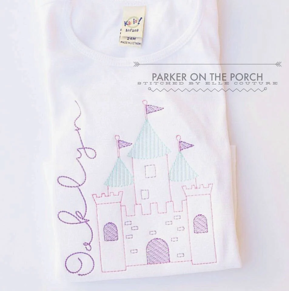 Digital Download- Castle Embroidery Fill