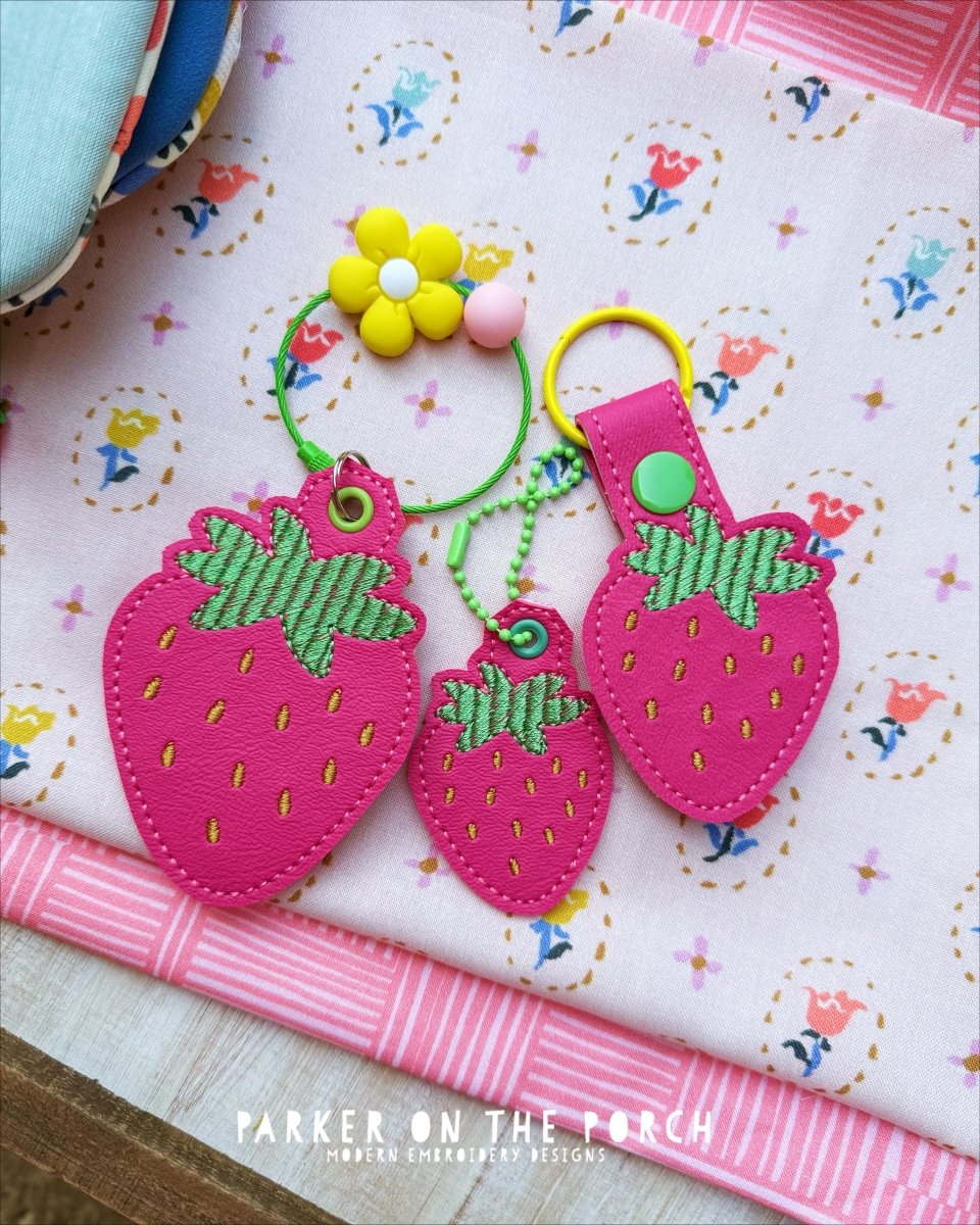 Digital Download- Strawberry Bag Tag, Snaptab & Charm