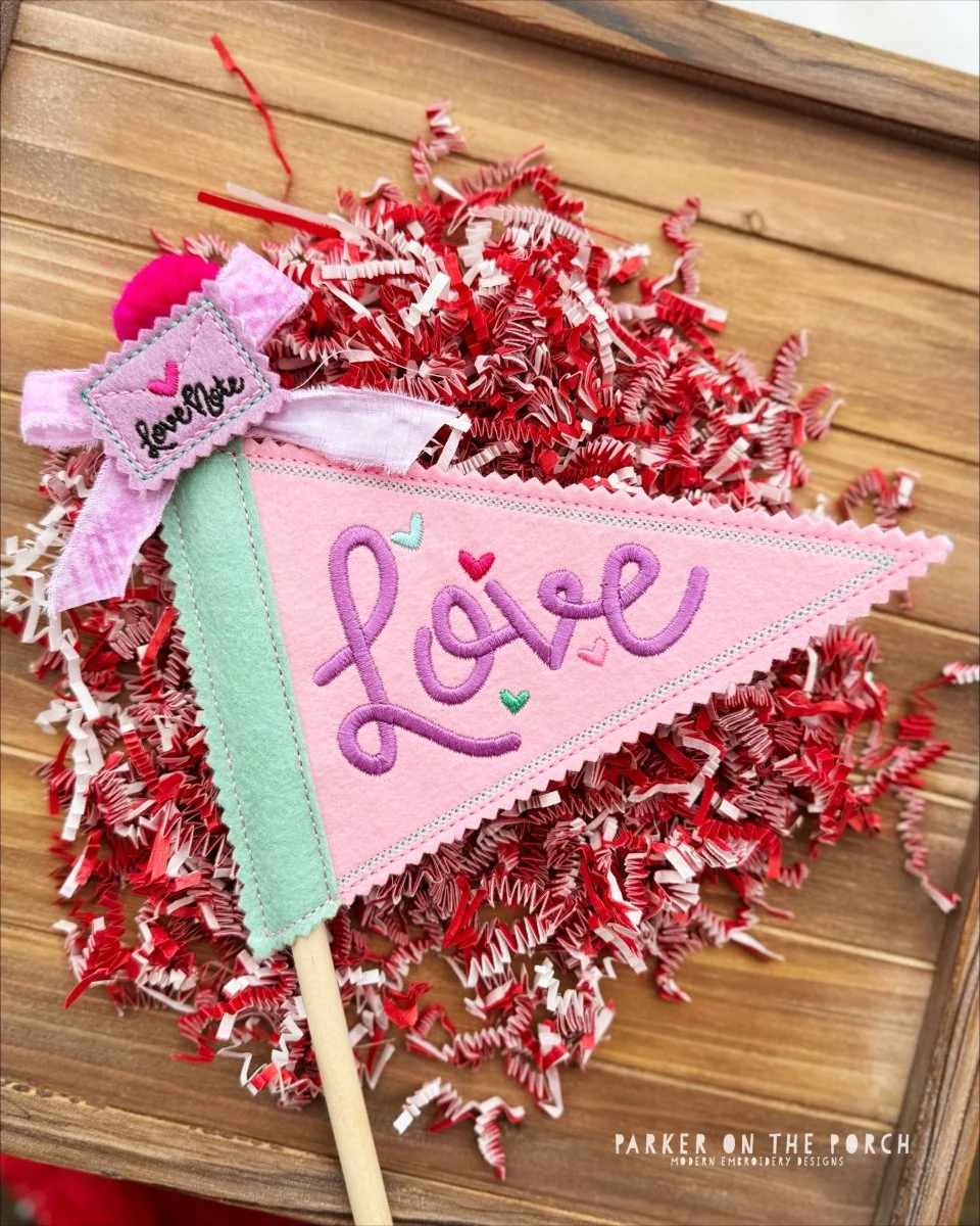 Digital Download - Vintage Flag Banner- Love