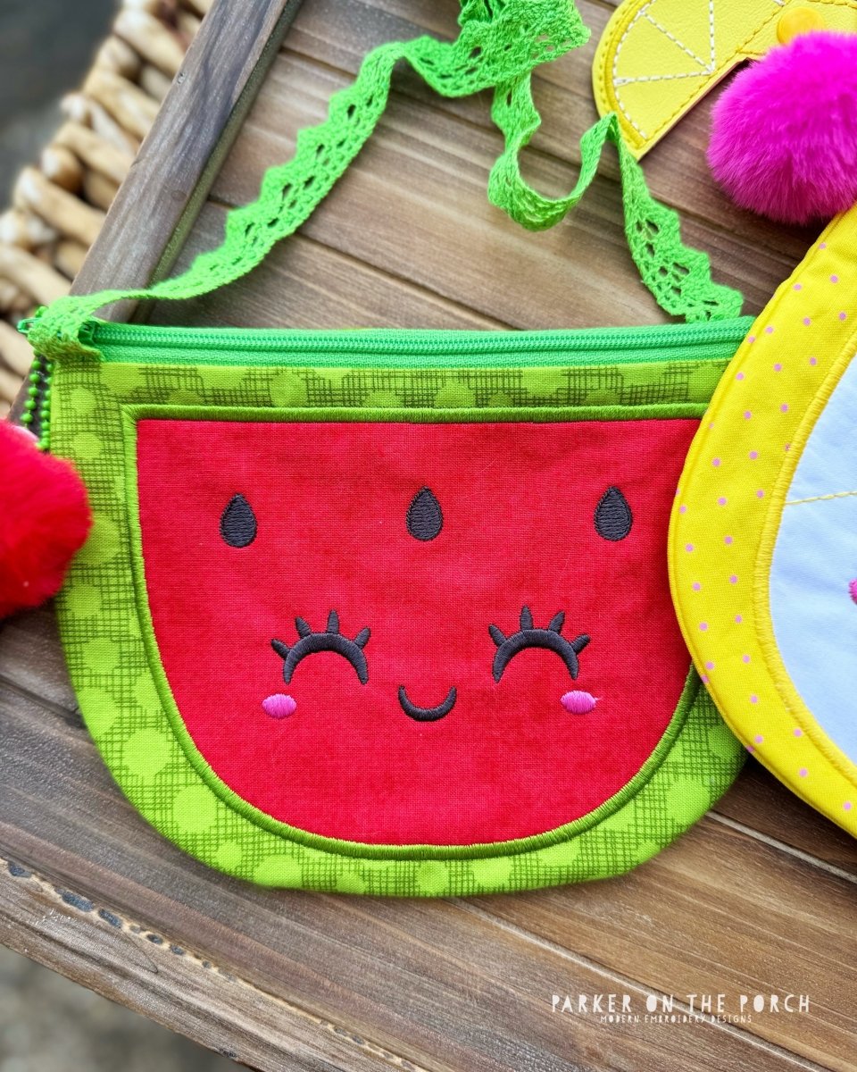 Digital Download - Summer Fruits Collection- Watermelon and Citrus Top Zip Zipper  Bag Set - Image 3