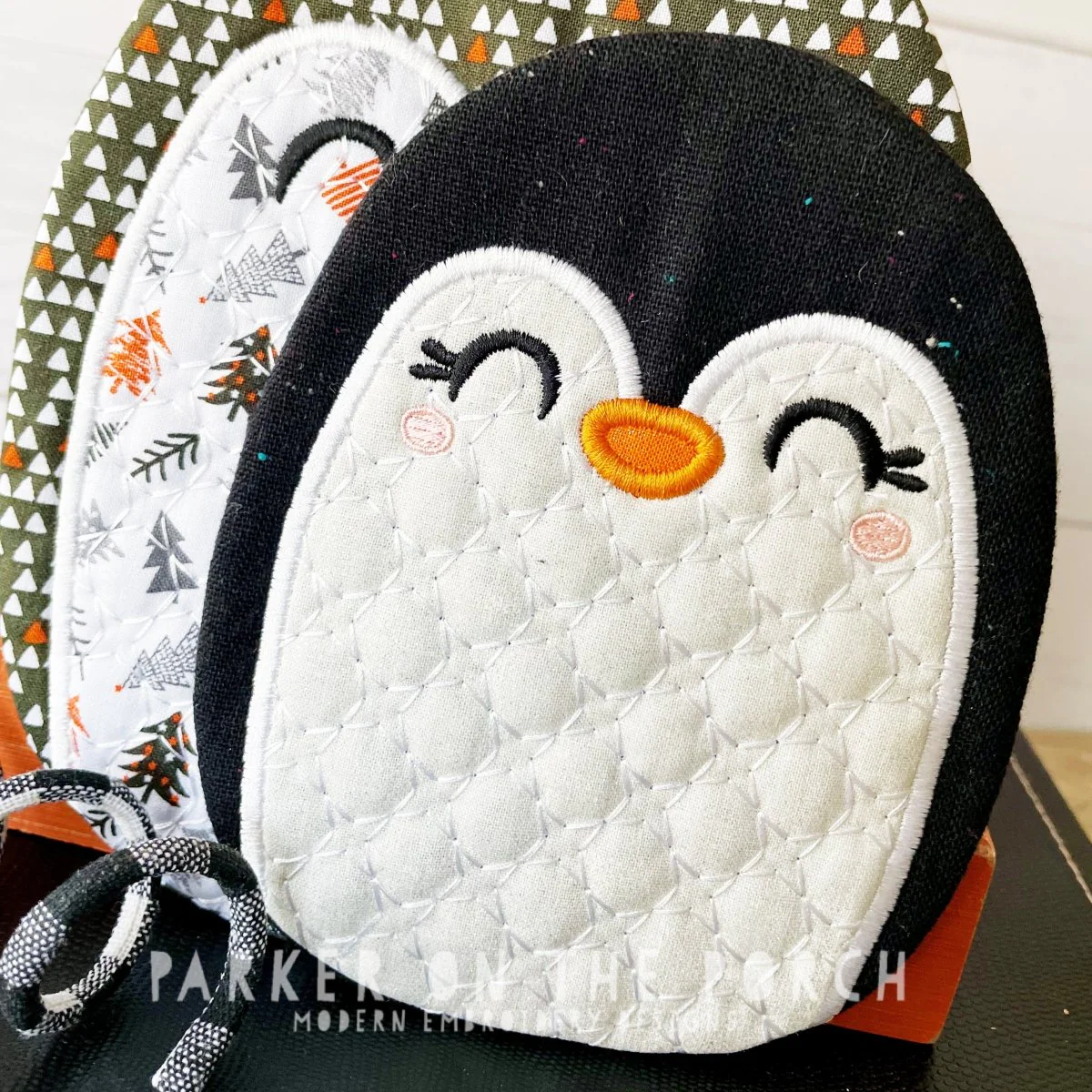 Digital Download - Winter Wonderland Collection- Penguin Mug Rug and Hot Pad Set - Image 3